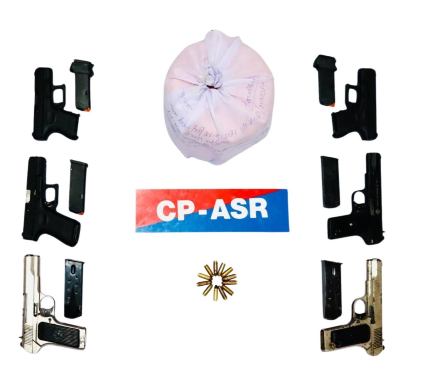 6 pistols heroine recovered in Amritsar